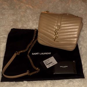 YSL | *Authentic* | Rare | AGNEAU SOFTIE BAG | Double Flap | Sahara |
